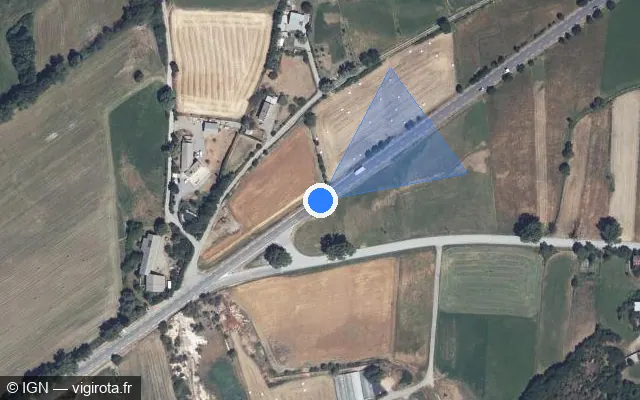 Vue satellite de l'emplacement du radar tourelle à Mont-Dauphin sur N 94