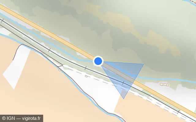 Vue plan de l'emplacement du radar tourelle à Saléon sur D 1075 / E 712