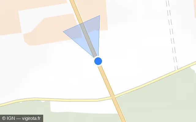 Vue plan de l'emplacement du radar tourelle à Saint-Fort-sur-le-Né sur D 731