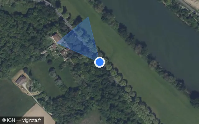 Vue satellite de l'emplacement du radar tourelle à Boé sur Route Nationale 21 / N 21