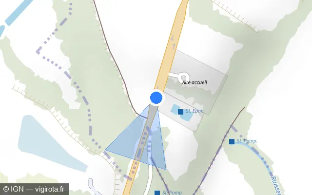 Vue plan de l'emplacement du radar tourelle à La Balme-les-Grottes sur Route de Lagnieu / D 20