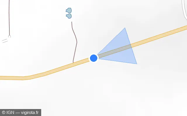 Vue plan de l'emplacement du radar tourelle à Bourg-Madame sur D 66