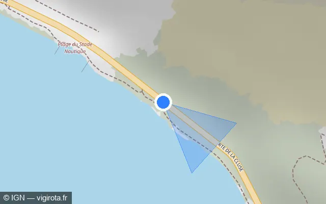 Vue plan de l'emplacement du radar tourelle à Nantua sur Route de la Cluse / D 1084