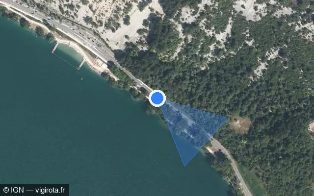 Vue satellite de l'emplacement du radar tourelle à Nantua sur Route de la Cluse / D 1084