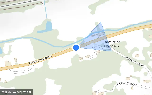Vue plan de l'emplacement du radar tourelle à Saint-Crépin-d'Auberoche sur Route des Cordonniers / D 6089