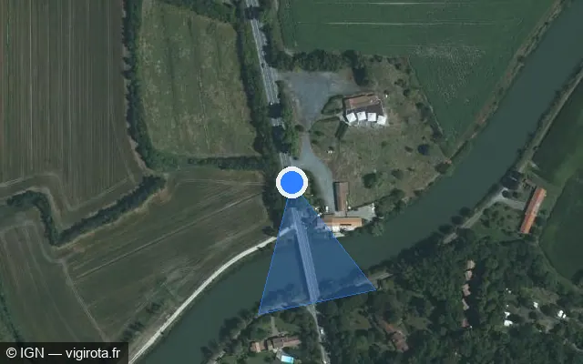 Vue satellite de l'emplacement du radar tourelle à Marans sur D 137 / E 03