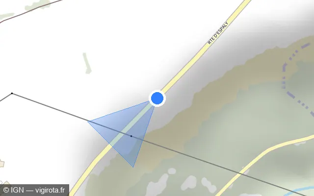 Vue plan de l'emplacement du radar tourelle à Ceyssac sur Route d'Espaly / D 589
