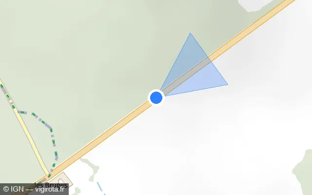 Vue plan de l'emplacement du radar tourelle à Mansat-la-Courrière sur D 941