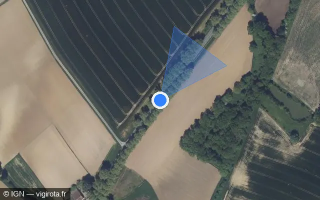 Vue satellite de l'emplacement du radar tourelle à Seyches sur Route de Marmande / D 933
