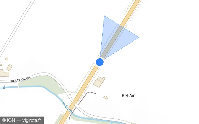 Vue plan de l'emplacement du radar tourelle à Saint-Georges-du-Bois sur D 911