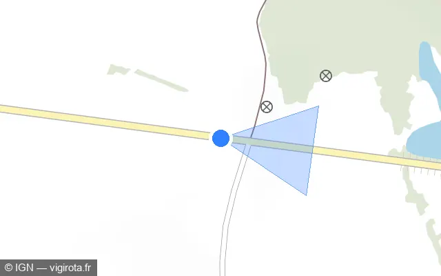 Vue plan de l'emplacement du radar tourelle à Joyeux sur Route Départementale 4 / D 4