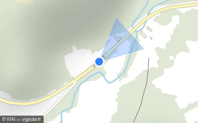 Vue plan de l'emplacement du radar tourelle à Saint-Victour sur D 979