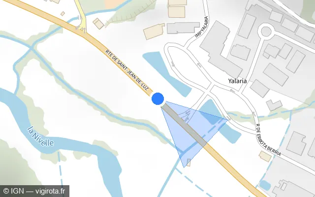 Vue plan de l'emplacement du radar tourelle à Saint-Pée-sur-Nivelle sur Route de Saint-Jean-de-Luz / D 918