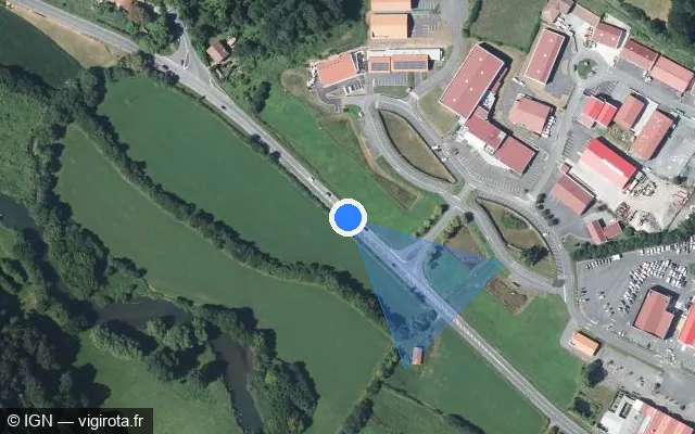 Vue satellite de l'emplacement du radar tourelle à Saint-Pée-sur-Nivelle sur Route de Saint-Jean-de-Luz / D 918