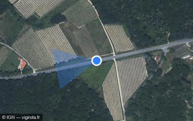 Vue satellite de l'emplacement du radar tourelle à Lisle-sur-Tarn sur Route de Montauban / D 999
