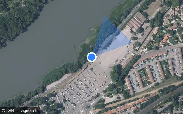 Vue satellite de l'emplacement du radar tourelle à Avignon sur D 225 / Route Touristique du Docteur Pons
