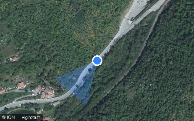 Vue satellite de l'emplacement du radar tourelle à Bellegarde-en-Forez sur Route de Lyon / D 1089