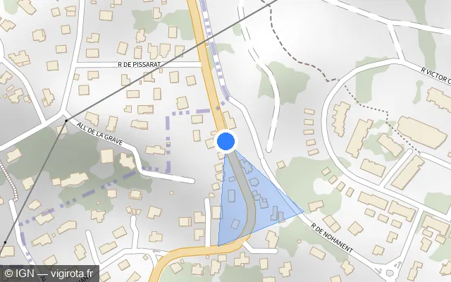 Vue plan de l'emplacement du radar tourelle à Durtol sur Avenue du Limousin / M 943