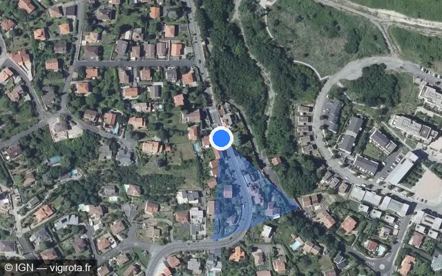 Vue satellite de l'emplacement du radar tourelle à Durtol sur Avenue du Limousin / M 943
