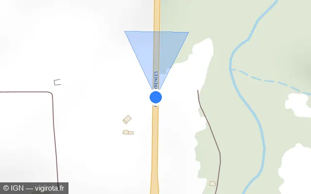 Vue plan de l'emplacement du radar tourelle à Saint-Gein sur Avenue des Pyrénées / D 934