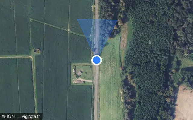 Vue satellite de l'emplacement du radar tourelle à Saint-Gein sur Avenue des Pyrénées / D 934