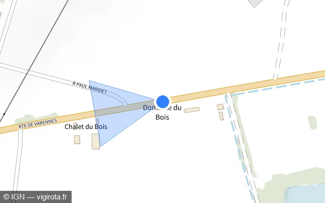 Vue plan de l'emplacement du radar tourelle à Saint-Pourçain-sur-Sioule sur D 46