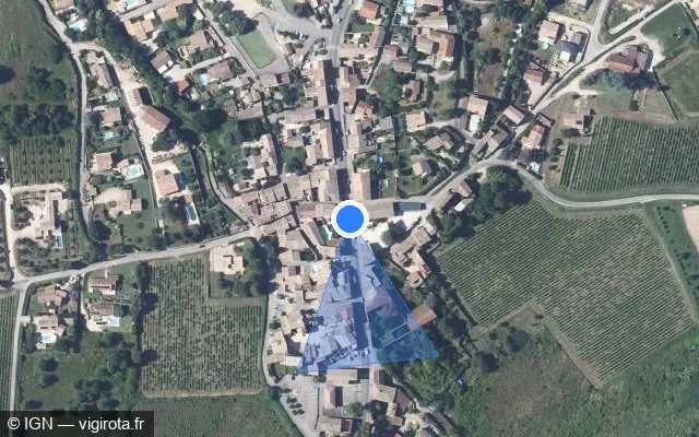 Vue satellite de l'emplacement du radar tourelle à Saint-Nazaire sur Route Nationale / N 86