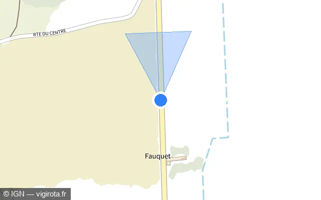 Vue plan de l'emplacement du radar tourelle à Estirac sur Route de Labatut-Rivière / D 8