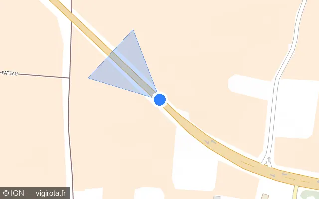 Vue plan de l'emplacement du radar tourelle à Saint-Laurent-Médoc sur Avenue du Médoc / D 1215