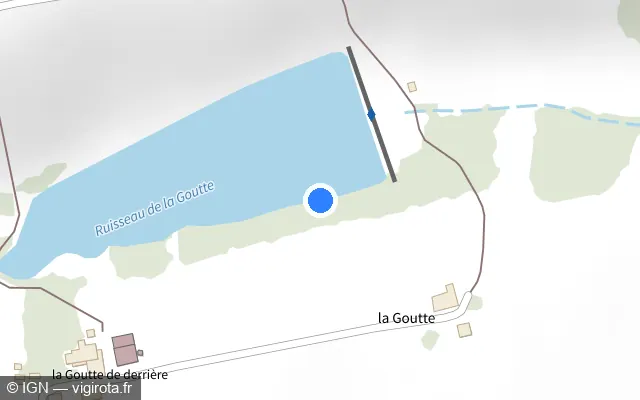 Vue plan de l'emplacement du radar tourelle à Saint-Germier