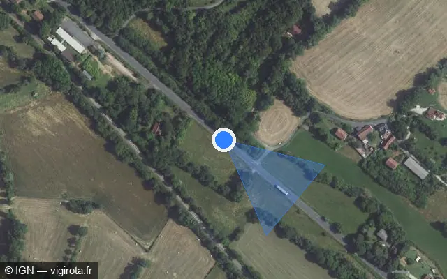 Vue satellite de l'emplacement du radar tourelle à Camboulit sur Route de Cahors / D 802