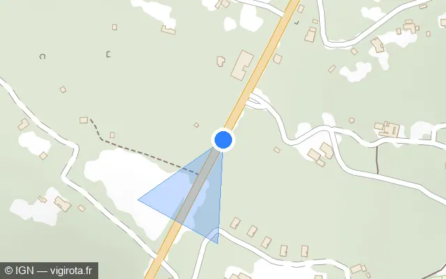 Vue plan de l'emplacement du radar tourelle à Bonifacio sur T 10
