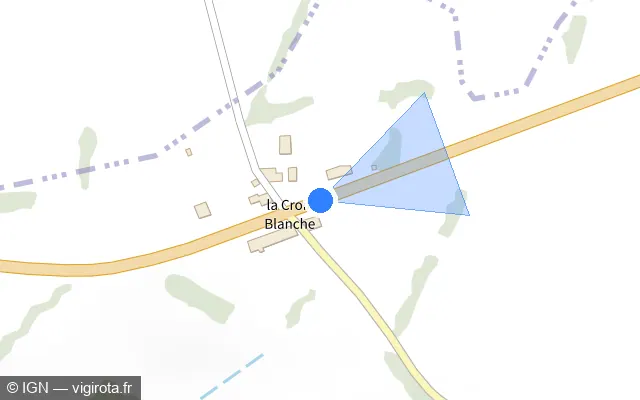 Vue plan de l'emplacement du radar tourelle à Dompierre-les-Églises sur N 145 / E 62