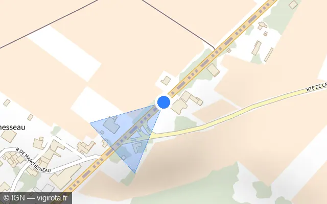 Vue plan de l'emplacement du radar tourelle à Lalande-de-Pomerol sur Route de Lyon / D 1089