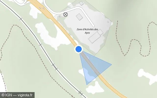 Vue plan de l'emplacement du radar tourelle à Saint-Martin-de-Clelles sur D 1075 / E 712