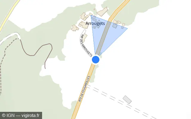 Vue plan de l'emplacement du radar tourelle à Vianne sur Route de Feugarolles / D 930