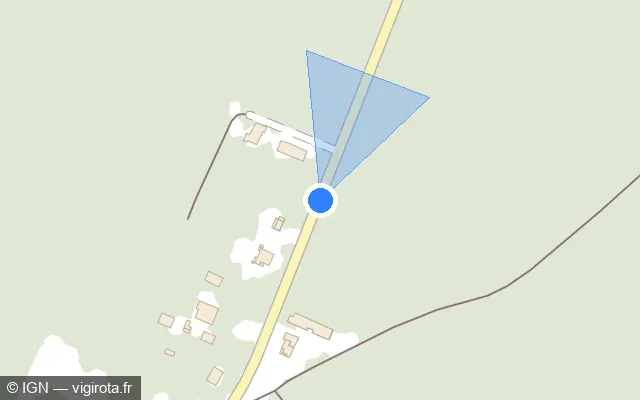 Vue plan de l'emplacement du radar tourelle à Audenge sur Route de Blagon / D 3E10