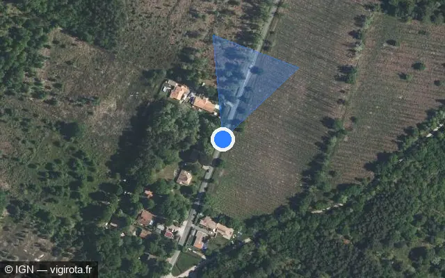 Vue satellite de l'emplacement du radar tourelle à Audenge sur Route de Blagon / D 3E10