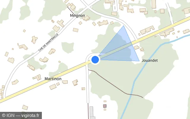 Vue plan de l'emplacement du radar tourelle à Saint-Sever sur Avenue de l'Armagnac