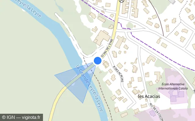 Vue plan de l'emplacement du radar tourelle à Mios sur Avenue du Val de l'Eyre / D 216