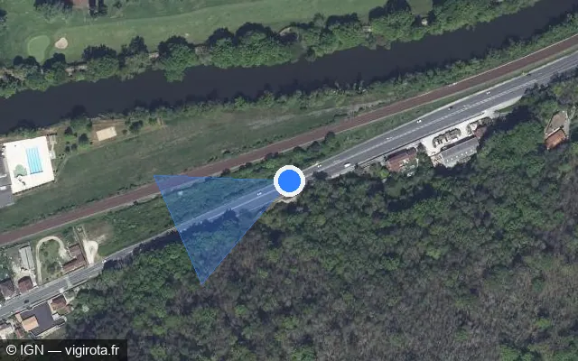 Vue satellite de l'emplacement du radar tourelle à Marsac-sur-l'Isle sur Route de Bordeaux / D 6089