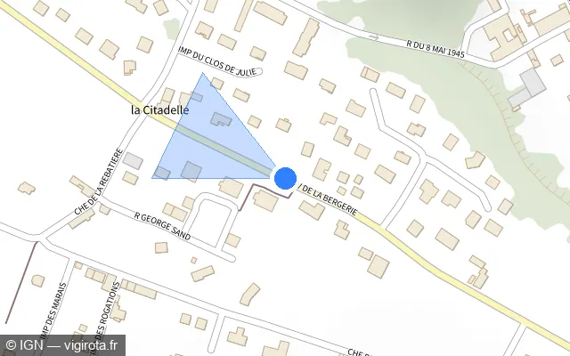 Vue plan de l'emplacement du radar tourelle à Le Pont-de-Beauvoisin sur Avenue de la Bergerie / D 82h