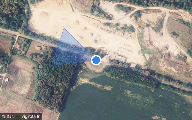 Vue satellite de l'emplacement du radar tourelle à Saint-Cricq-Villeneuve sur Route de Villeneuve / D 1