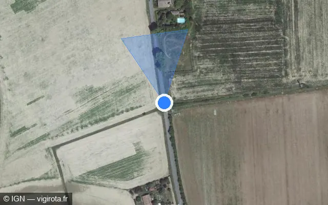 Vue satellite de l'emplacement du radar tourelle à Verdun-sur-Garonne sur Route de Grenade / D 26