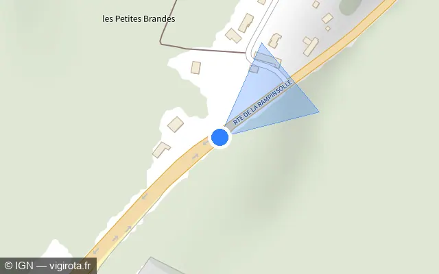 Vue plan de l'emplacement du radar tourelle à Coulounieix-Chamiers sur Route de la Rampinsolle / D 6021