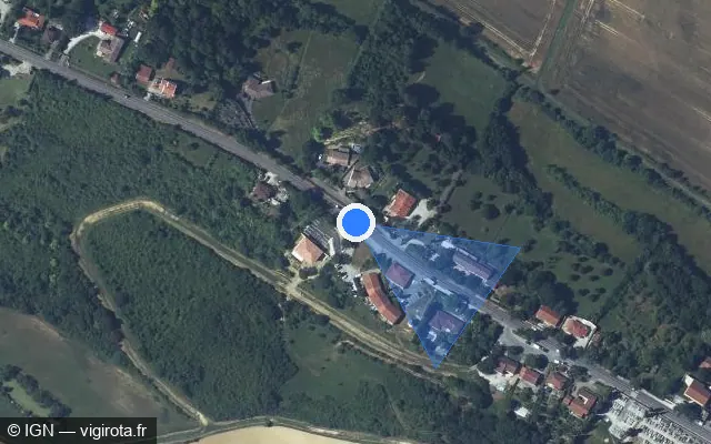 Vue satellite de l'emplacement du radar tourelle à Saint-Félix-Lauragais sur Route de Toulouse / D 622