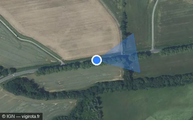 Vue satellite de l'emplacement du radar tourelle à Saint-Maur sur Route de Tarbes / D 1021