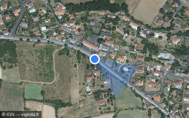 Vue satellite de l'emplacement du radar tourelle à Espaly-Saint-Marcel sur Avenue de l'Hermitage / D 902