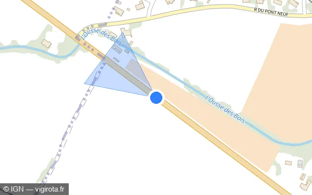 Vue plan de l'emplacement du radar tourelle à Siros sur Route Départementale 817 / D 817