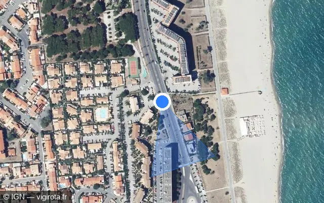 Vue satellite de l'emplacement du radar tourelle à Saint-Cyprien sur Boulevard François Desnoyer / D 81a